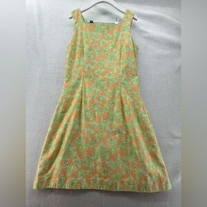 Vintage Lilly Pulitzer Cotton Sleeveless Shift Dress size 6 Butterfly Print